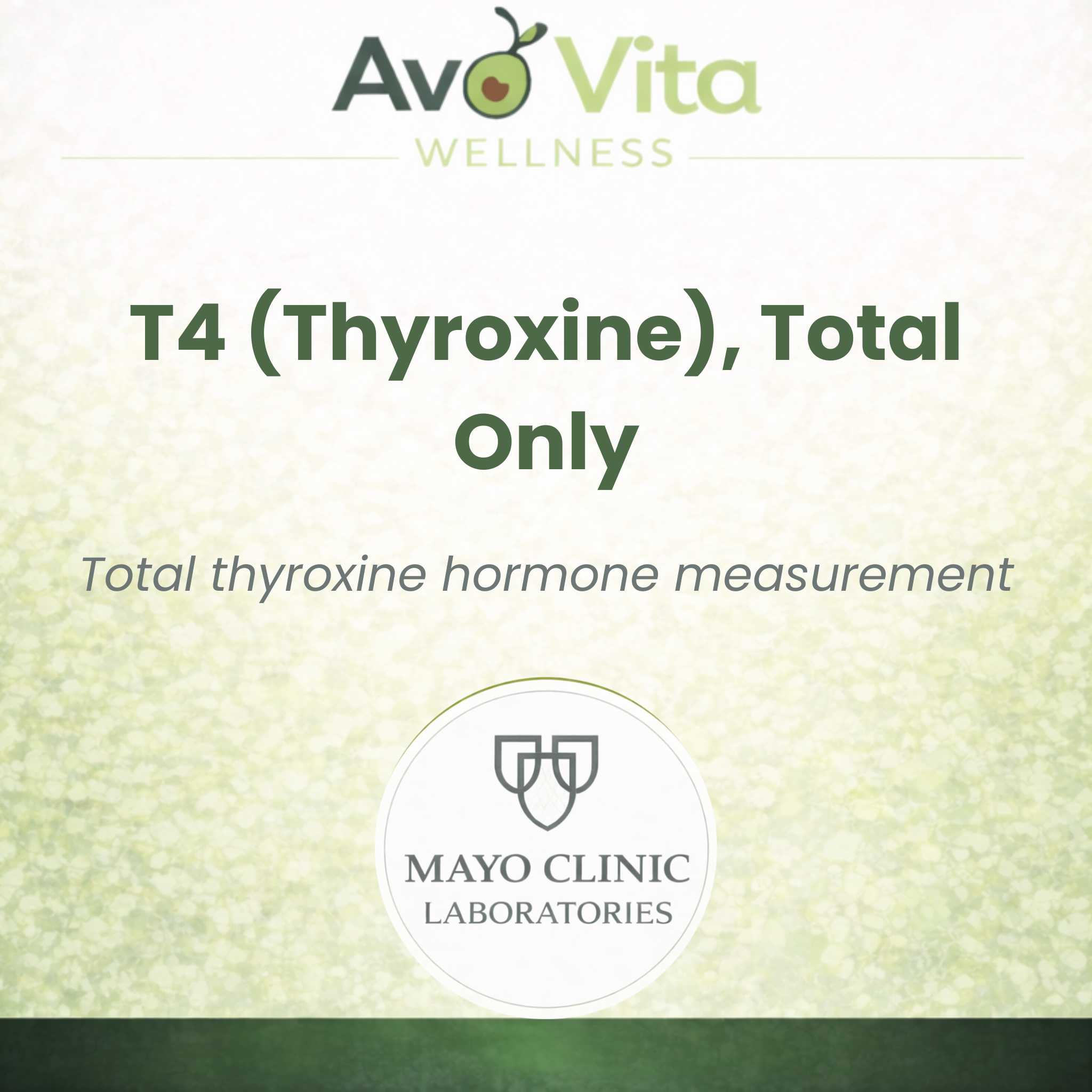 T4 (Thyroxine), Total Only