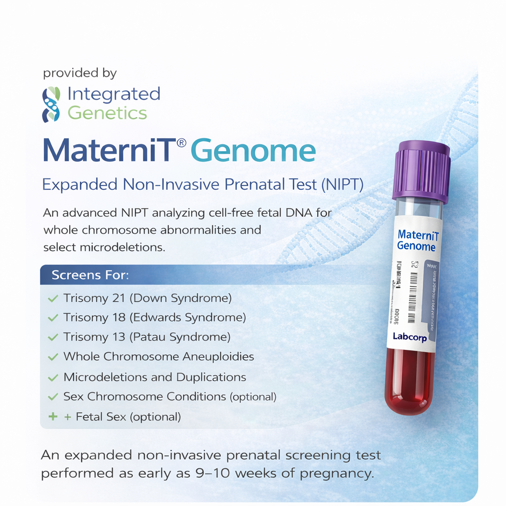 MaterniT® Genome – Expanded Non-Invasive Prenatal Test (NIPT)