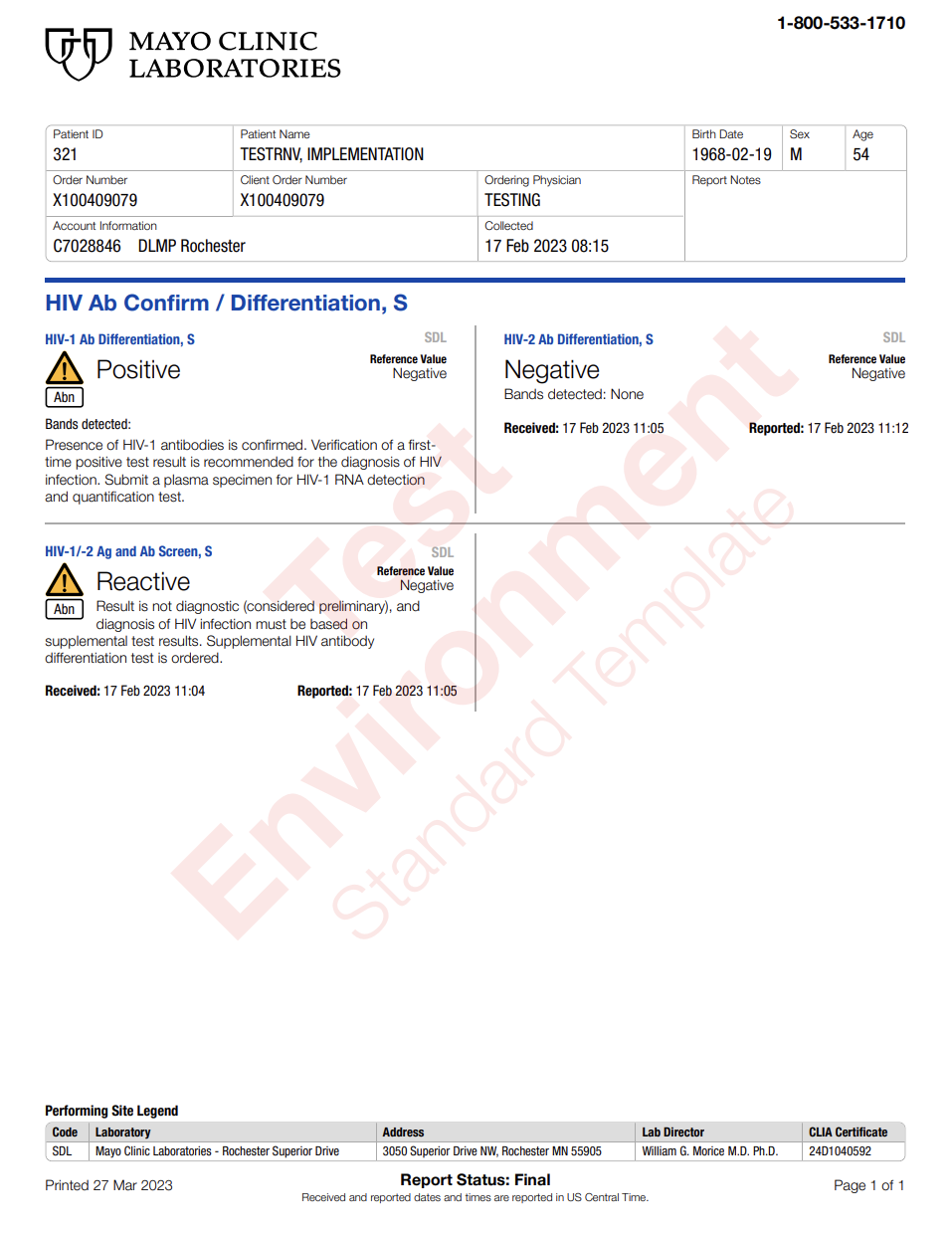 HIV-1 and HIV-2 Antigen and Antibody Screen