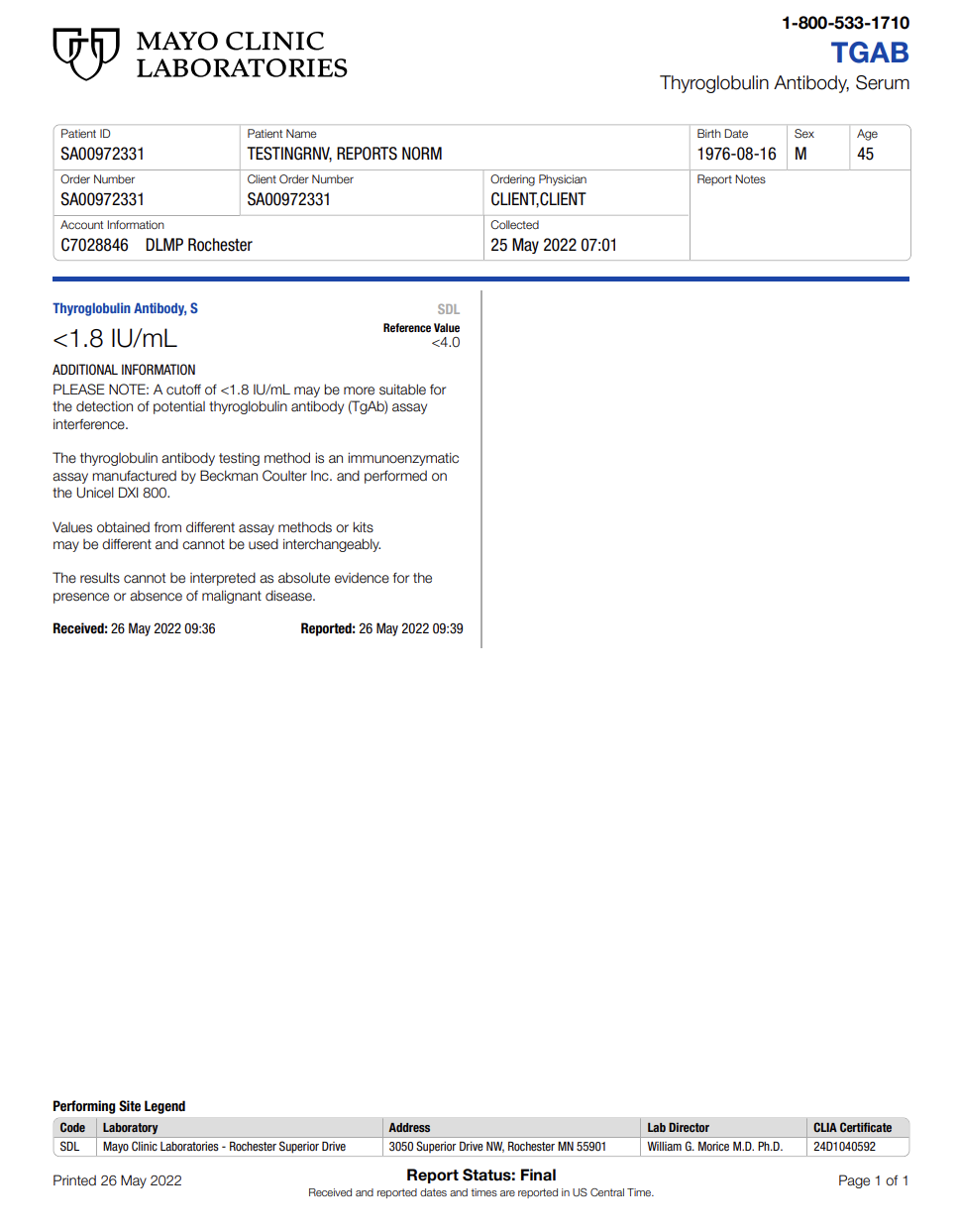 Thyroglobulin Antibody