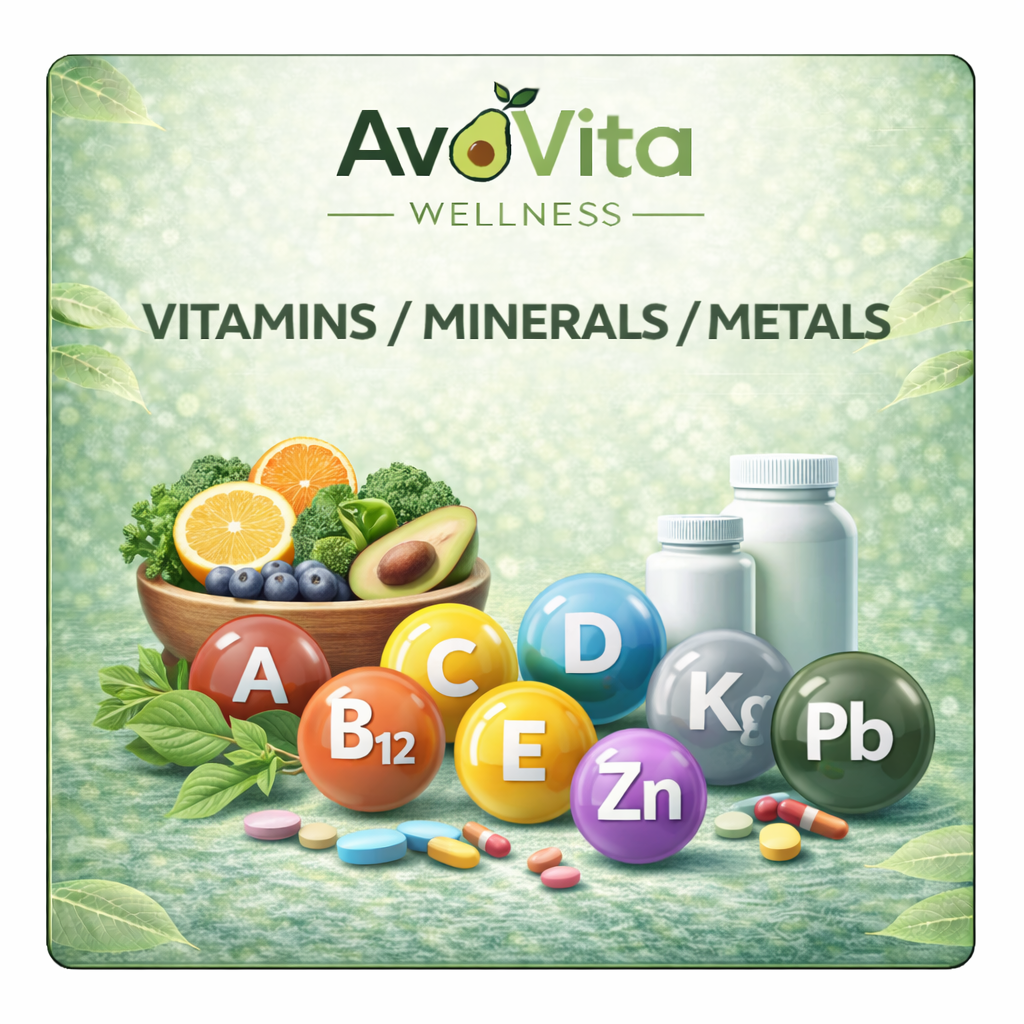 Vitamins, Minerals, Metals