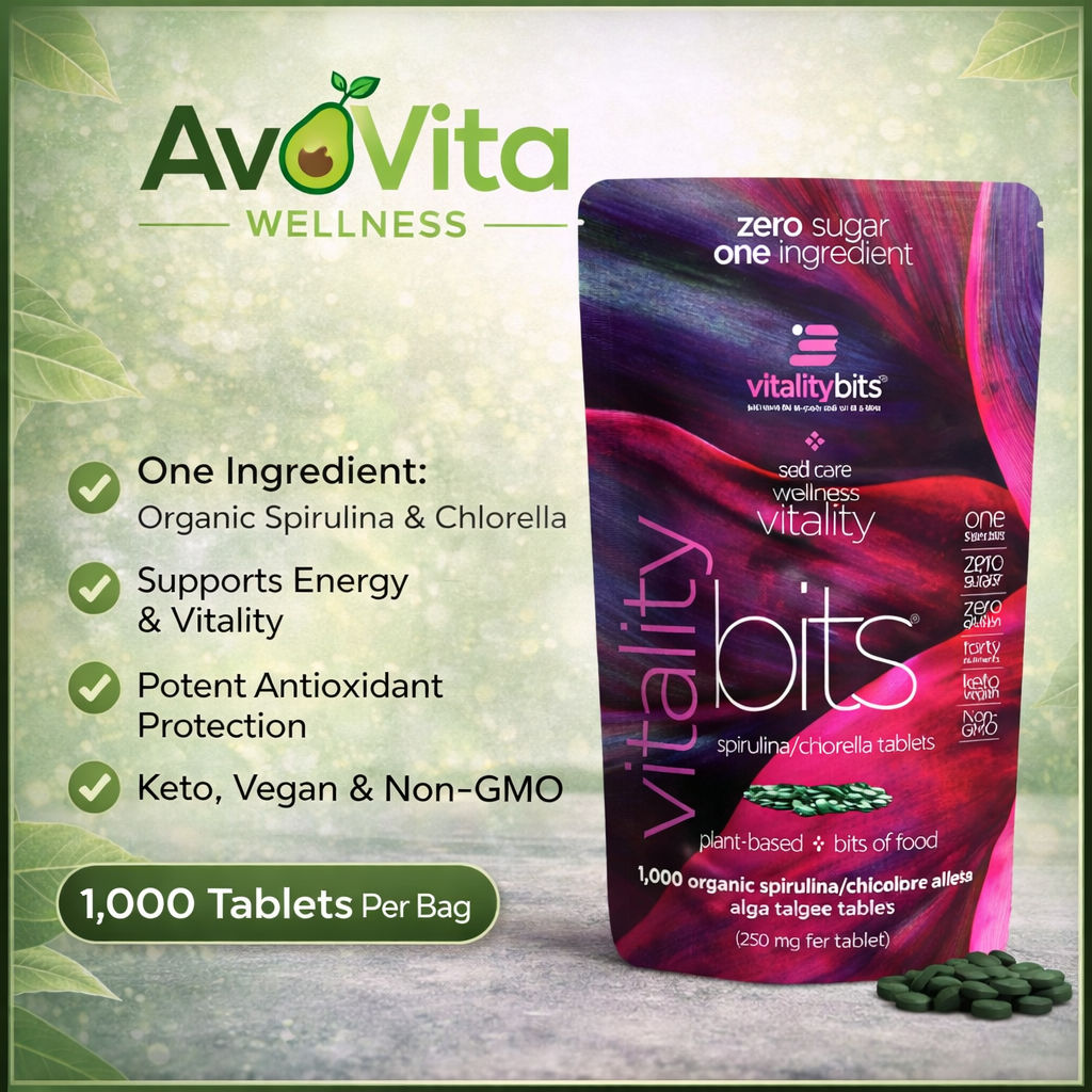 VITALITYbits® Spirulina/Chlorella | Large Bag 1,000 Tablets