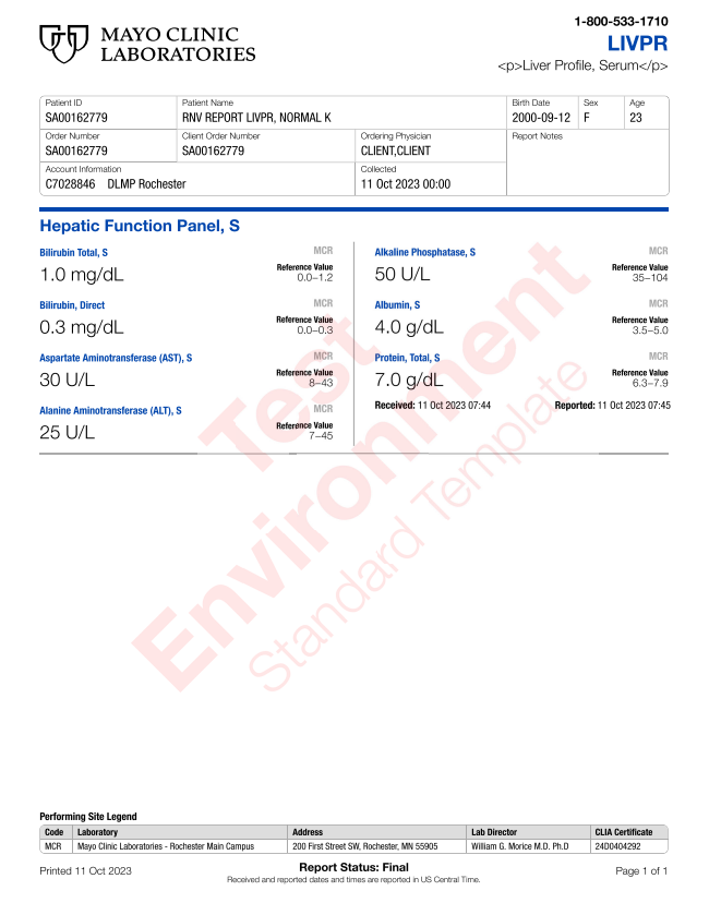 Liver Function Panel
