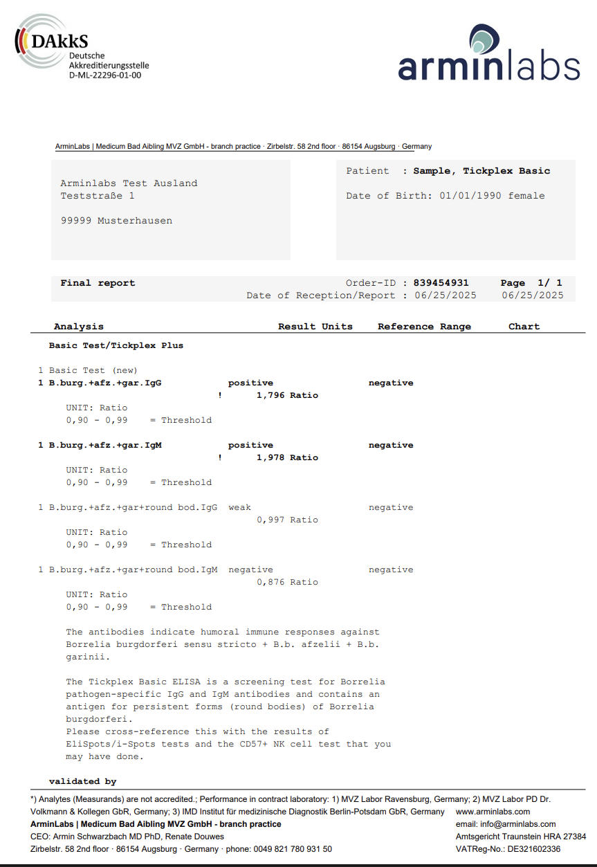 TickPlex Basic IgG/IgM test by ArminLabs
